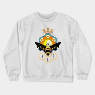 Queen bee ruler of nature - fun - whimsical - colorful Crewneck Sweatshirt